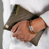 Teman Slim Woven Leather Bracelet