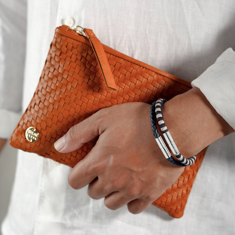 Teman Slim Woven Jacquard Bracelet