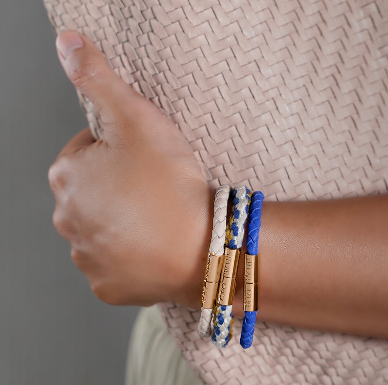 Teman Slim Woven Leather Bracelet
