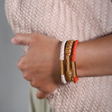 Teman Slim Woven Leather Bracelet