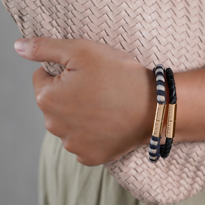 Teman Slim Woven Jacquard Bracelet