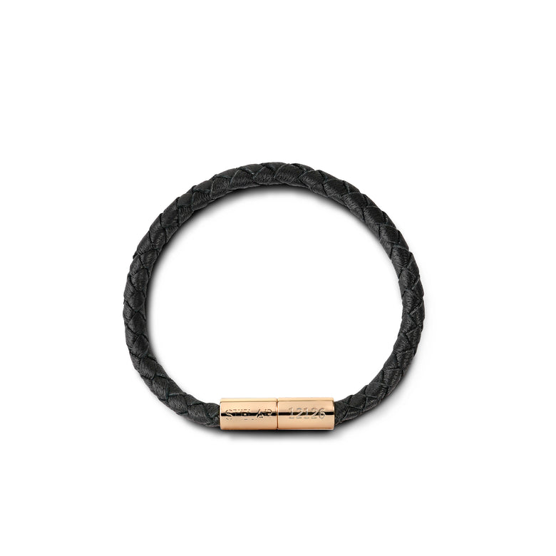 Teman Slim Woven Leather Bracelet
