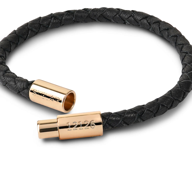 Teman Slim Woven Leather Bracelet