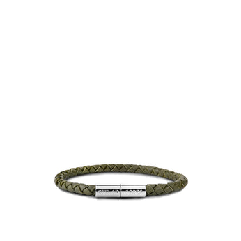 Teman Slim Woven Leather Bracelet