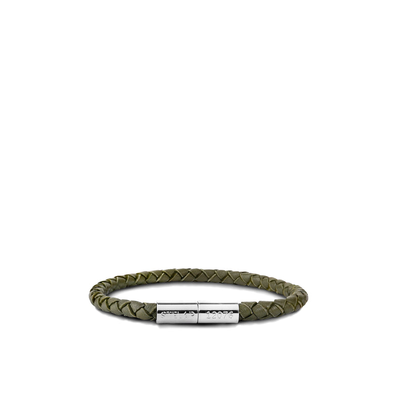 Teman Slim Woven Leather Bracelet