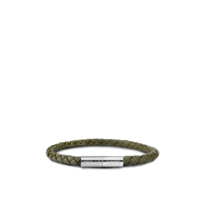 Teman Slim Woven Leather Bracelet