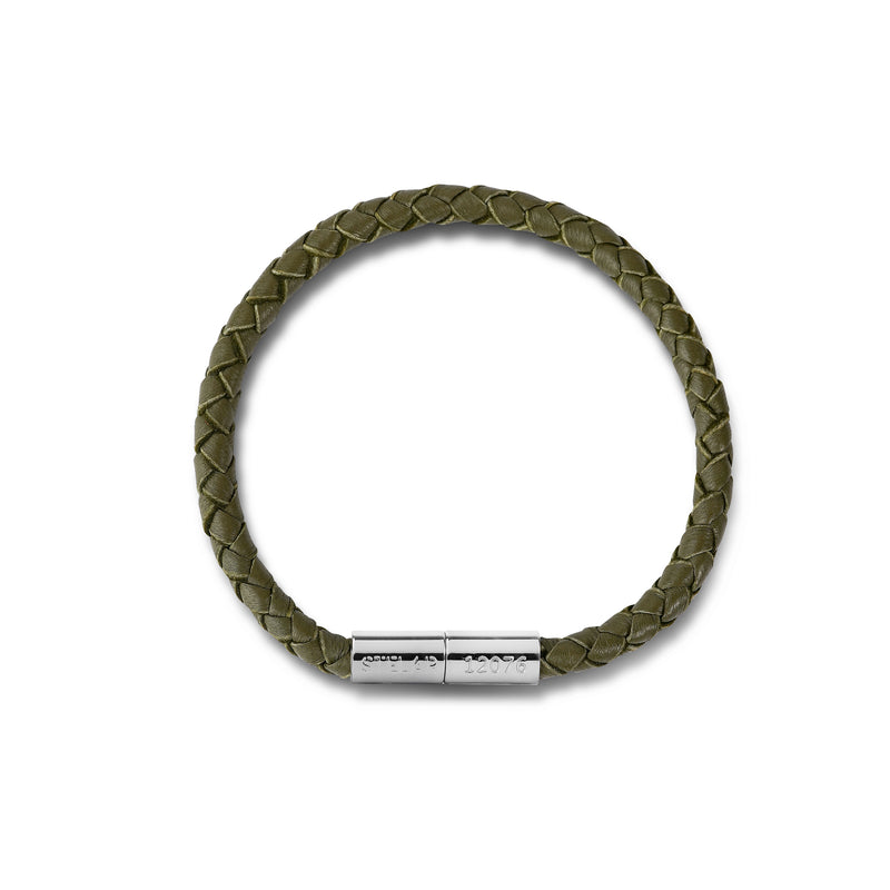 Teman Slim Woven Leather Bracelet