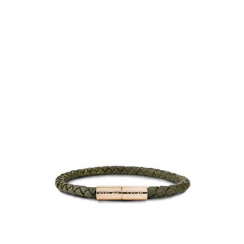 Teman Slim Woven Leather Bracelet