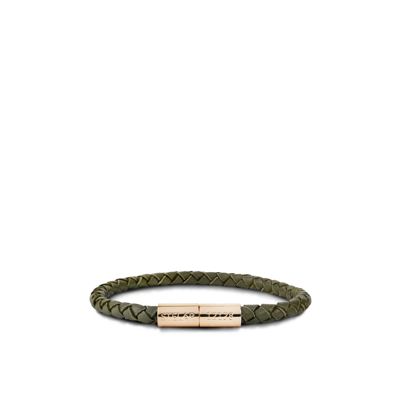 Teman Slim Woven Leather Bracelet