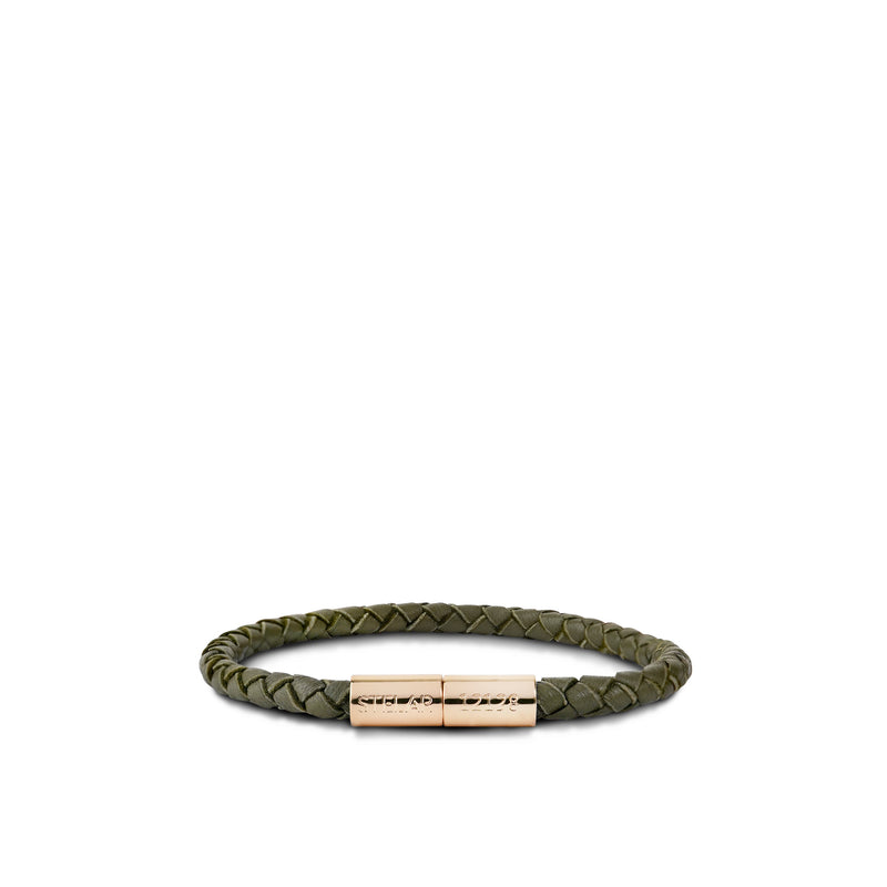 Teman Slim Woven Leather Bracelet