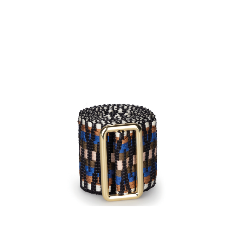 Sunda Medium Jacquard Belt - Indigo