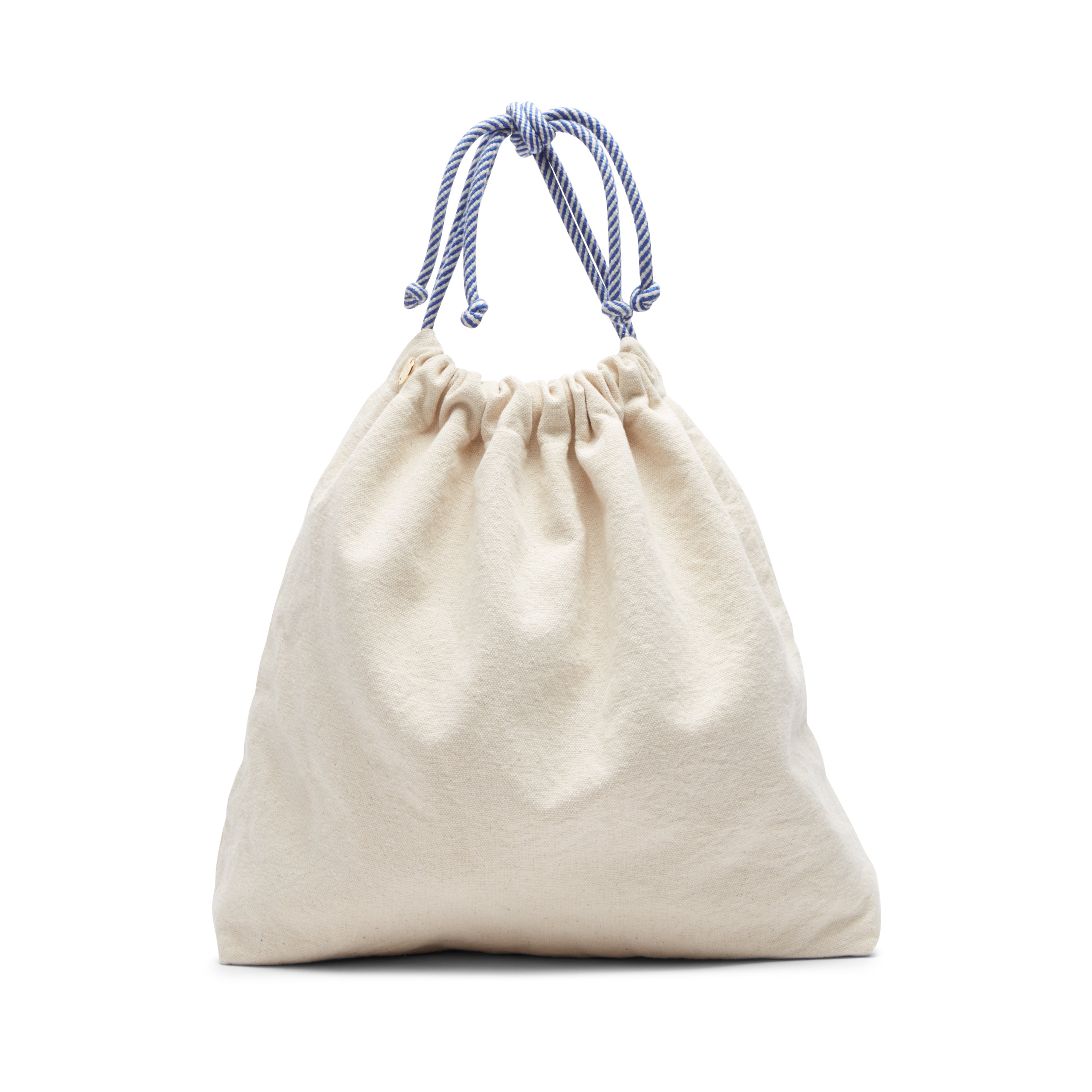Anisa Large Pouch in Natural with Jacquard Drawstrings by STELAR