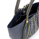 Negara Gathered Leather Tote Bag
