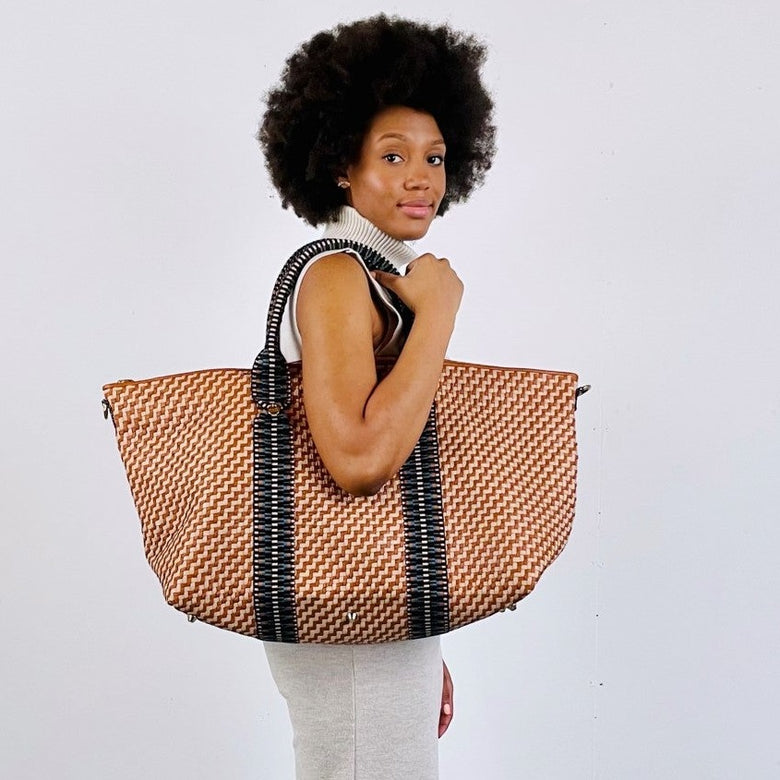 Saroka Leather Weekender Bag