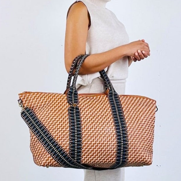 Saroka Leather Weekender Bag