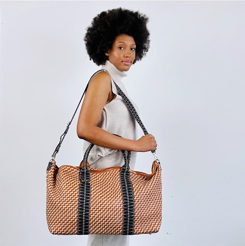 Saroka Leather Weekender Bag