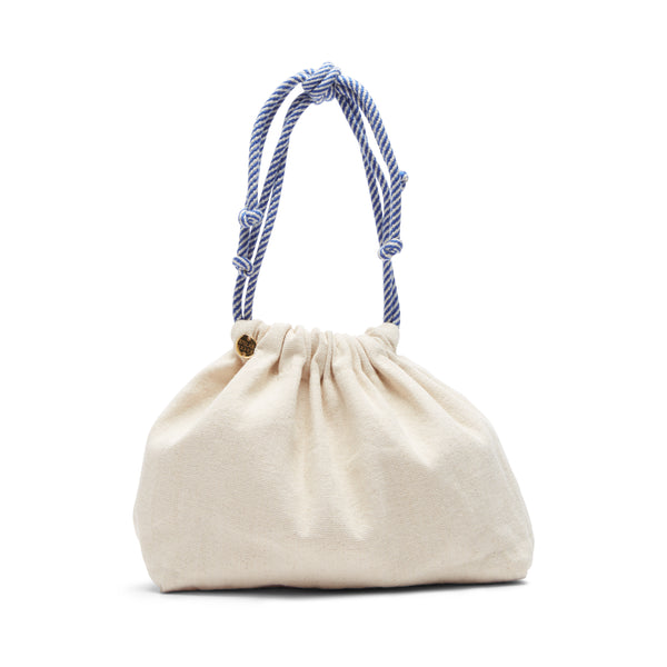 Anisa Small Pouch in Natural with Jacquard Drawstrings by STELAR