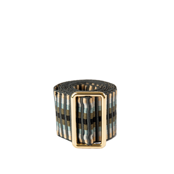 Sunda Wide Jacquard Belt - Seafoam